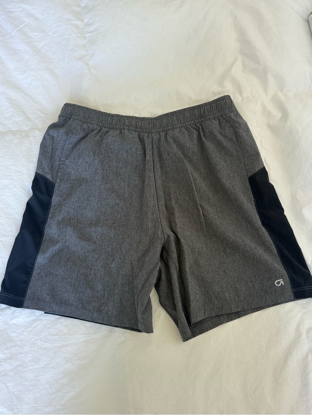GAP Gray Athletic Shorts with Black Side Panels